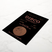Rose Gold glitzernde Disco Ball Bride letzte Disco Folieneinladung (Gedreht)