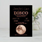Rose Gold glitzernde Disco Ball Bride letzte Disco Folieneinladung (Stehend vorne)