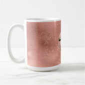 Rose Gold Glitzy Black Eyelashes Kaffeetasse (Links)