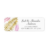 Rose Gold & Gold Foil Tropische Hochzeit (Vorne)