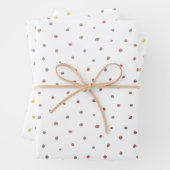 Rose Gold, Gold und Silber Foil Dot Muster Geschenkpapier Set (Beispiel)