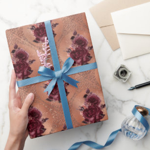 Rose Gold Gothic Halloween Geschenkpapier