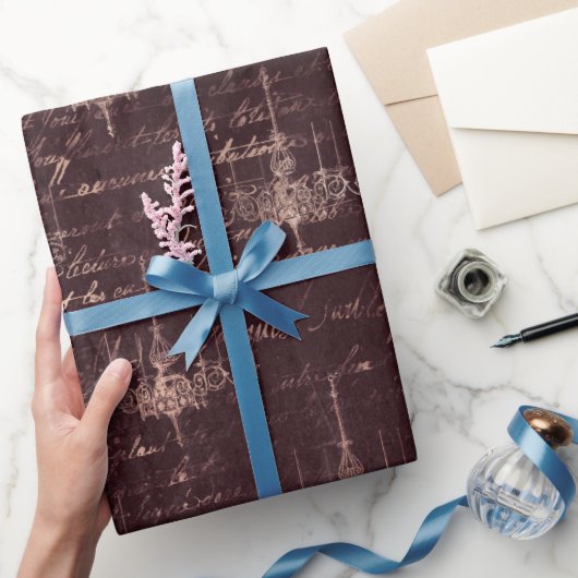 Rose Gold Gothic Halloween Geschenkpapier (Schenken)
