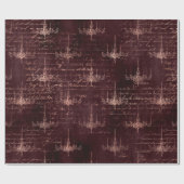 Rose Gold Gothic Halloween Geschenkpapier (Flach)