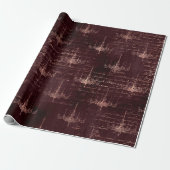 Rose Gold Gothic Halloween Geschenkpapier (Ungerollt)
