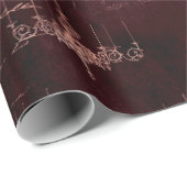Rose Gold Gothic Halloween Geschenkpapier (Rolleneckpunkt)