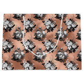 Rose Gold Gothic Halloween Große Geschenktüte (Vorderseite)