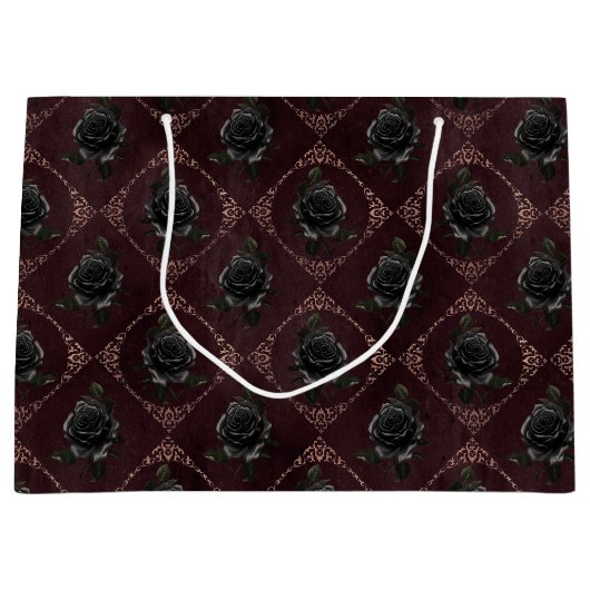Rose Gold Gothic Halloween Große Geschenktüte (Vorderseite)