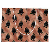 Rose Gold Gothic Halloween Große Geschenktüte (Rückseite)
