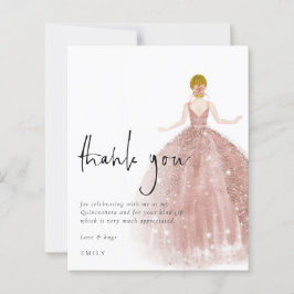 Rose Gold Gown Blonde Quinceañera Dank