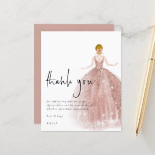 Rose Gold Gown Blonde Quinceañera Dank