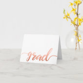 Rose Gold Grad Note Card Karte (Gelbe Blume)