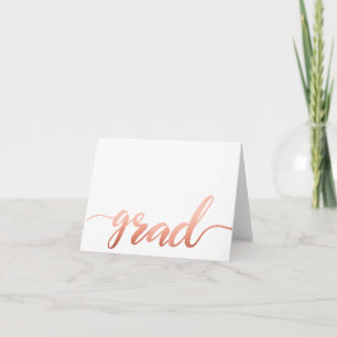 Rose Gold Grad Note Card Karte