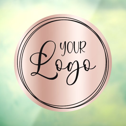Rose Gold Gradient Circle Business Logo Fensteraufkleber (Blatt 3)