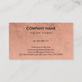 Rose Gold Gradient Glitzer Visitenkarte (Rückseite)