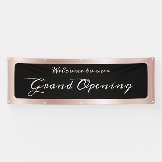 Rose Gold Gradient Grand Opening Banner (Horizontal)