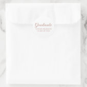 Rose Gold Graduate Runder Aufkleber (Tasche)