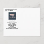 Rose Gold Graduation Cap Save the Date blau Ankündigungspostkarte (Rückseite)