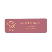 Rose Gold Graduierung Rücksendeadresse (Vorne)