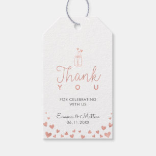 Rose Gold & Grau   Hochzeit Vielen Dank für Ihre U Geschenkanhänger