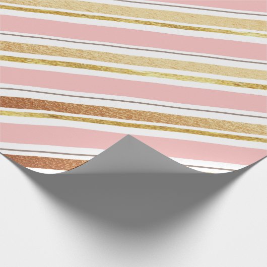 Rose Gold Grau Textur Wrapping Paper Geschenkpapier (Ecke)