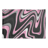 Rose Gold Grau Wirbel Muster Kissenbezug (Rückseite)