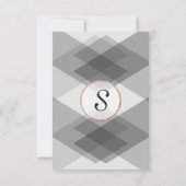 Rose Gold Graue Geo Vielen Dank Karten (Rückseite)