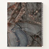 Rose Gold Graue Tinte Marmor Notizblock (Rückseite)