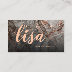 Rose Gold Graue Tinte Marmor Scan QR Code Geschäft Visitenkarte