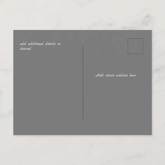 Rose Gold Gray Botanical Wedding RSVP Postkarte (Rückseite)