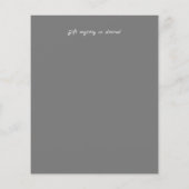 Rose Gold Gray Botanische HochzeitsEMPFEHLUNG (Rückseite)