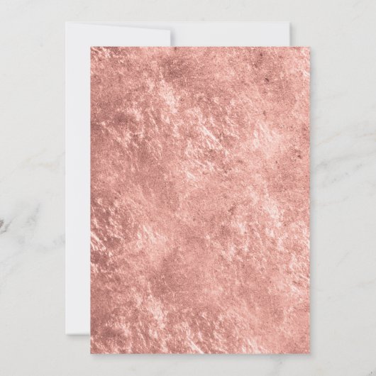 Rose Gold & Gray Einladung zur Hochzeit (Rückseite)