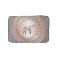 Rose Gold Gray Elephant Mandala