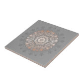 Rose Gold Gray Floral Mandala Fliese (Seite)