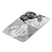 Rose Gold Gray Geo Speichern Sie die Datumsmagnete Magnet (Linke Seite)
