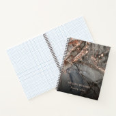 Rose Gold Gray Ink Marble Notizblock (Innenseite)