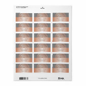 Rose Gold Gray Mandala Adressaufkleber (Vorne)