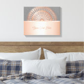 Rose Gold Gray Mandala Leinwanddruck (Insitu (Schlafzimmer))