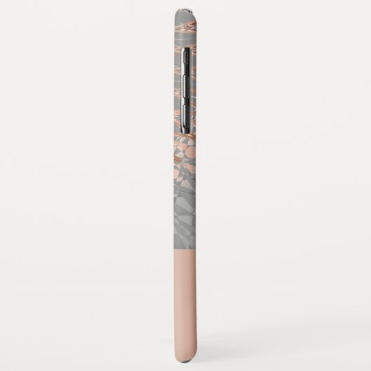 Rose Gold Gray Mandala Monogram Case-Mate iPhone Hülle (Hinten/Links)