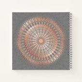 Rose Gold Gray Mandala Notebook Notizblock (Rückseite)