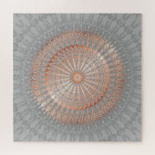 Rose Gold Gray Mandala Puzzle (Horizontal)