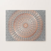 Rose Gold Gray Mandala Puzzle (Horizontal)