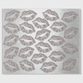 Rose Gold Gray Silver Graphite Glitzer Grungy Geschenkpapier (Flach)