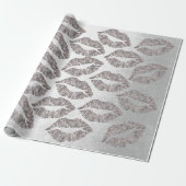 Rose Gold Gray Silver Graphite Glitzer Grungy Geschenkpapier (Ungerollt)