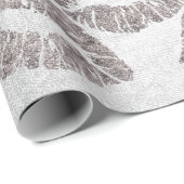 Rose Gold Gray Silver Graphite Glitzer Grungy Geschenkpapier (Rolleneckpunkt)