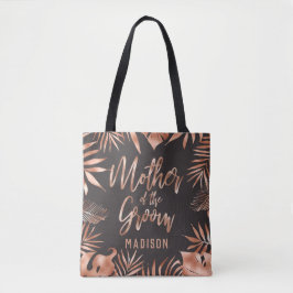 Rose Gold & Gray Tropical Palm Mutter des Bräutiga Tasche