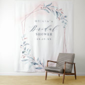 Rose Gold Greenery Brautparty Foto Hintergrund Wandteppich (Beispiel)