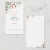 Rose Gold Greenery Kinderdusche Windelwanne Begleitkarte (Vorne/Hinten)