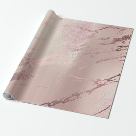 Rose Gold grungy Abstrakt Marble Stone Pinsel Geschenkpapier