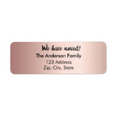 Rose Gold haben wir neue Rücksendeadresse verschob (Vorne)